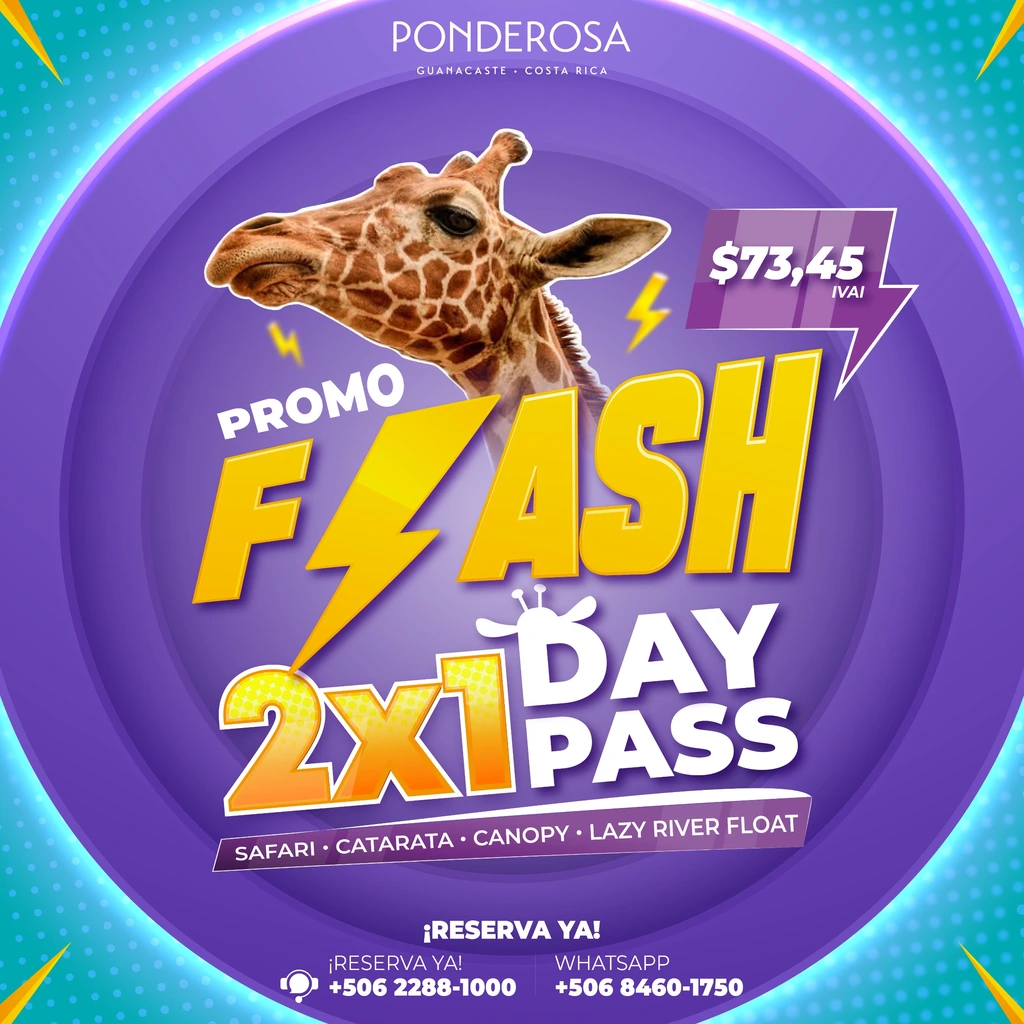 Day Pass de Ponderosa en 2x1